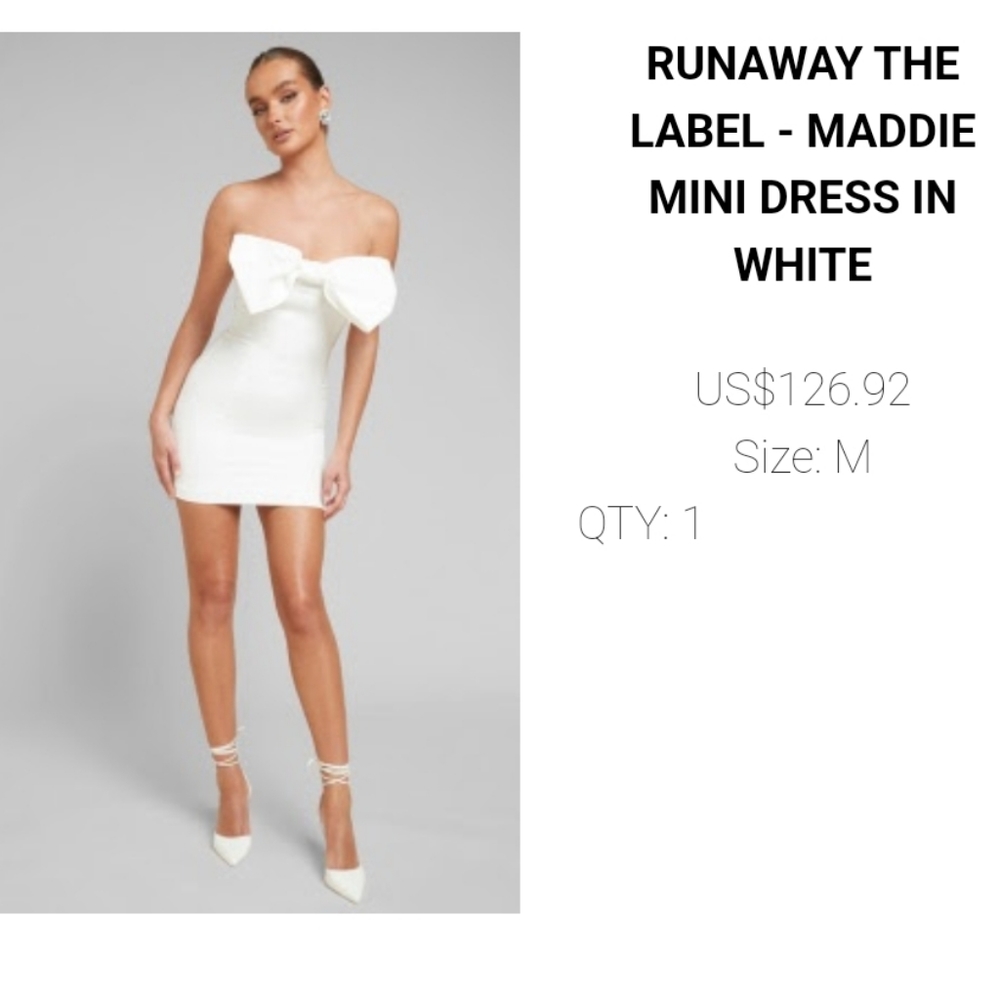 White Formal Mini Dress